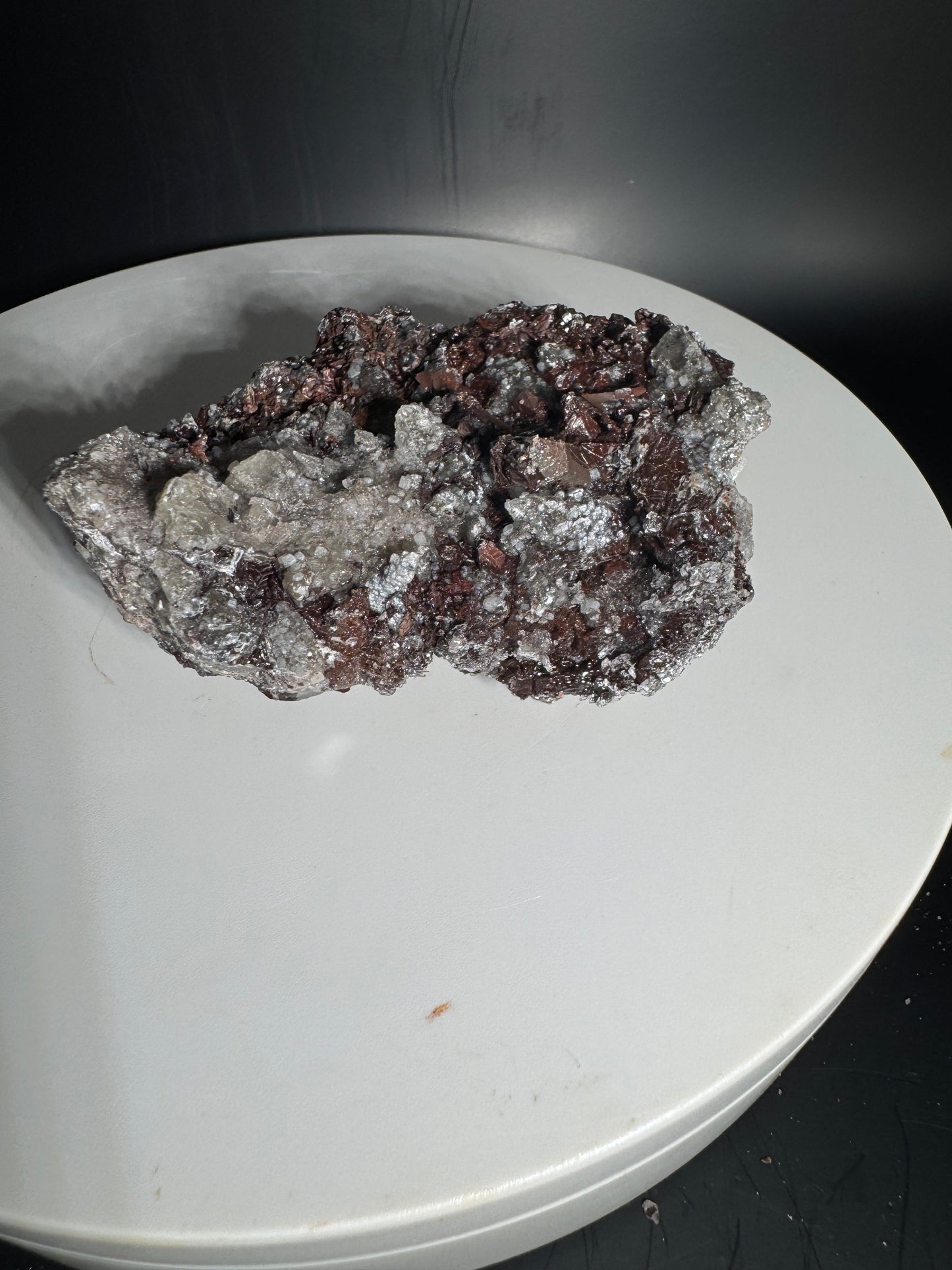 Sparkly Dog Tooth Calcite with Hematite Potosi Mine Mx 193 Grams