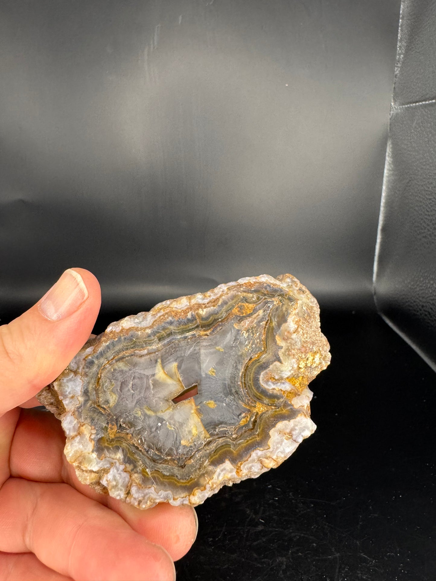 Banded Turkish Agate Pair UV Reactive