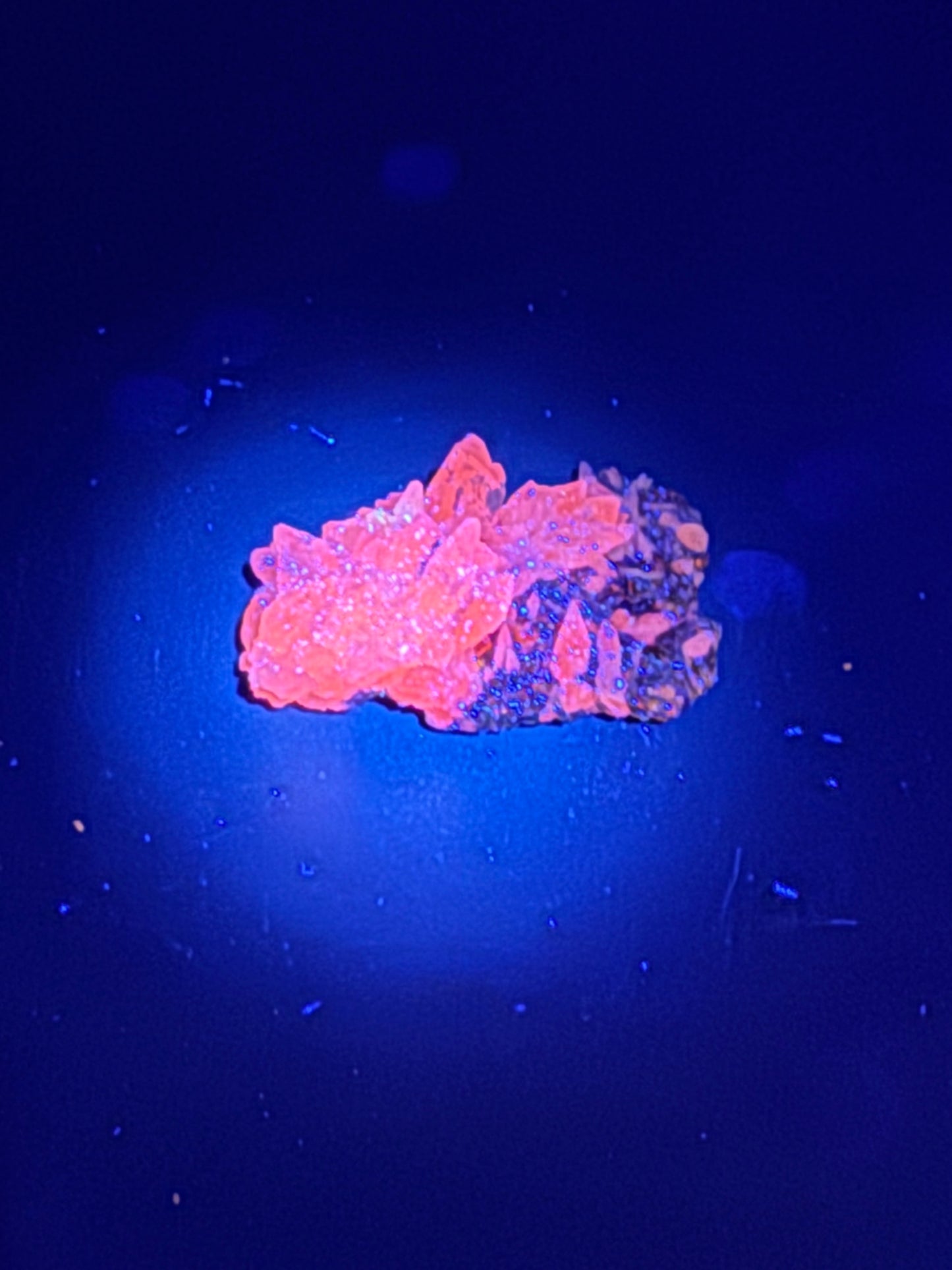 Iridescent Marcasite on Mangano Calcite Guerrero, Taxco Mex 37 Grams