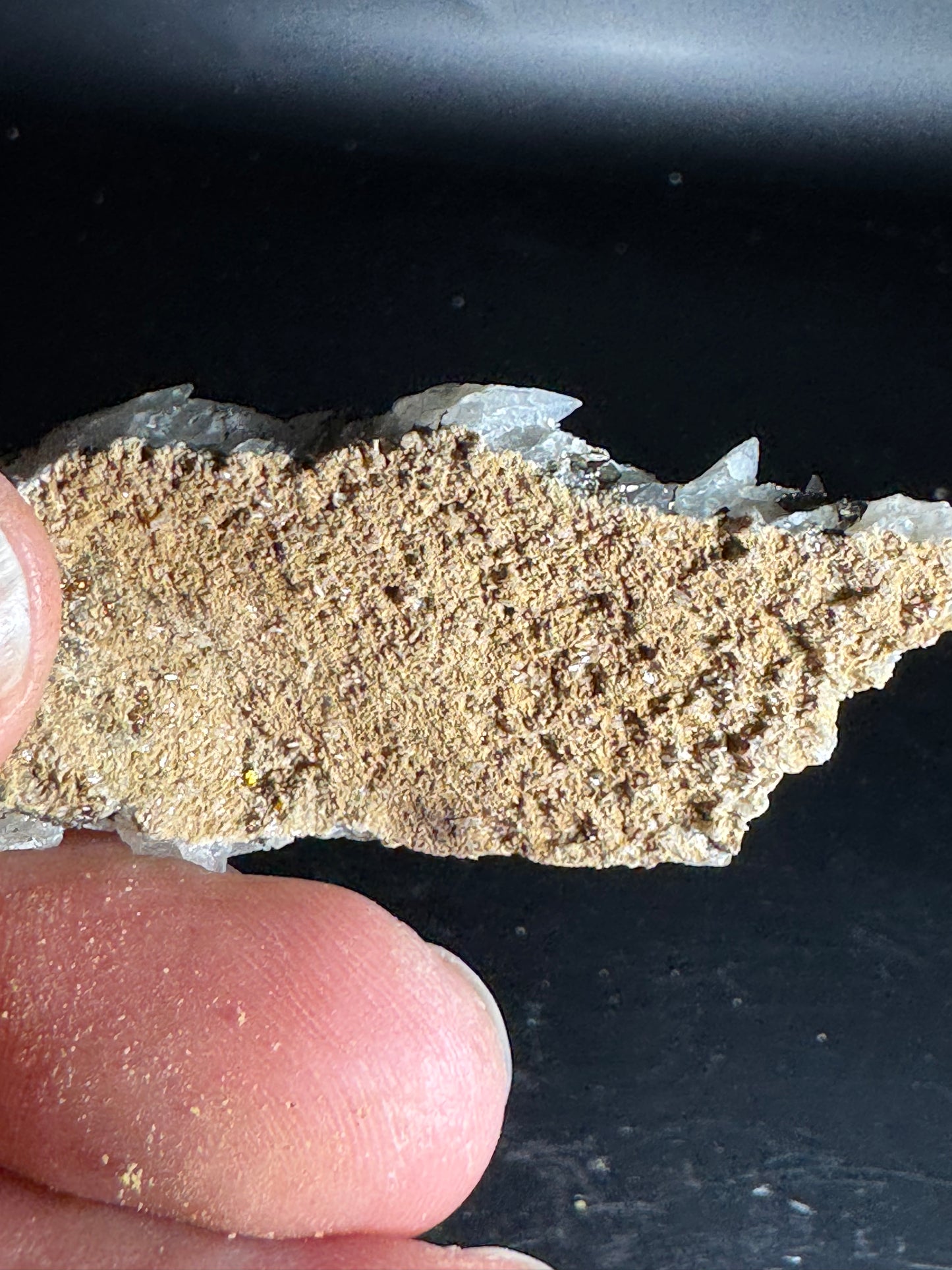 Iridescent Marcasite on Mangano Calcite Guerrero, Taxco Mex 16 Grams