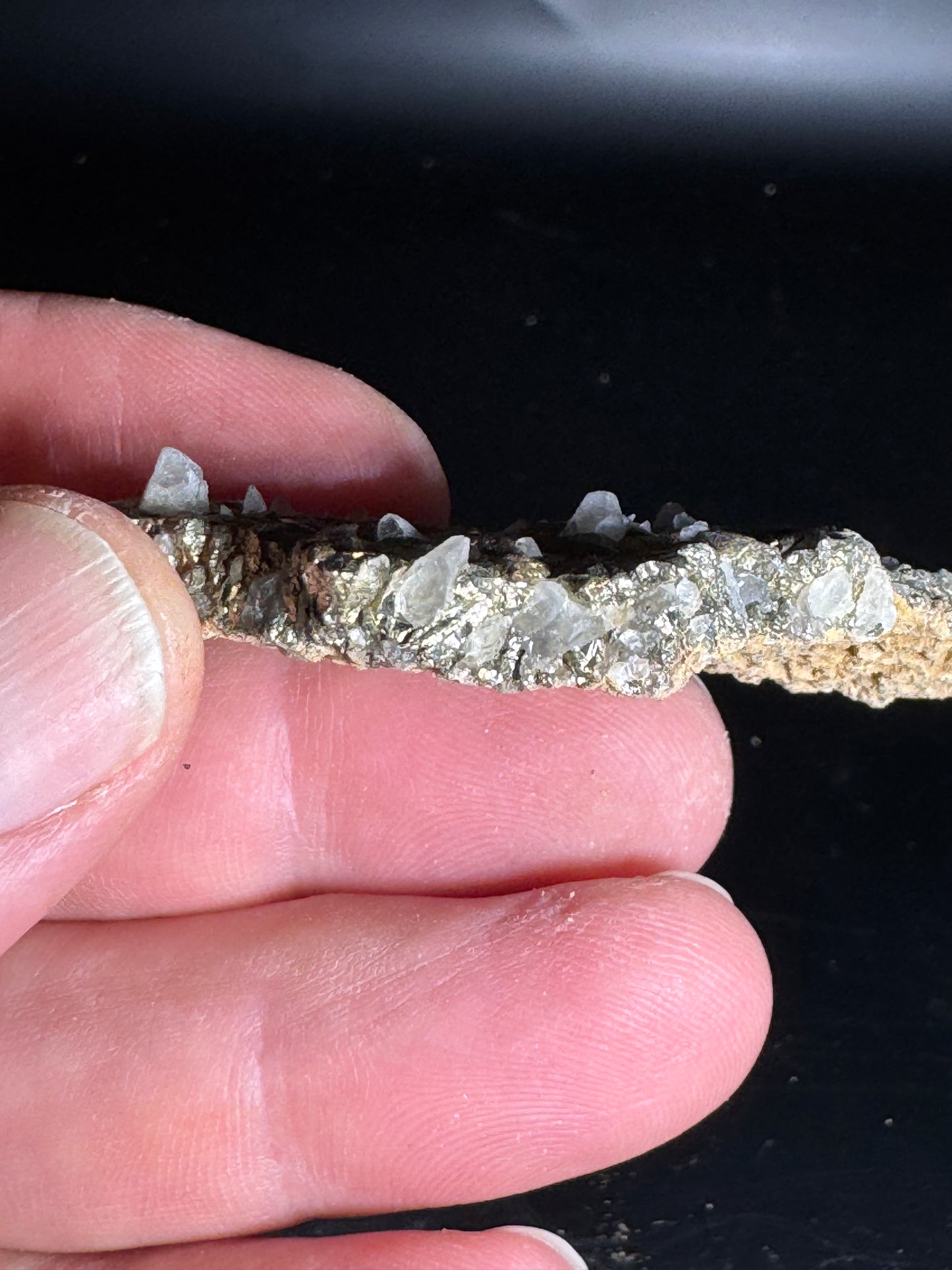 Iridescent Marcasite on Mangano Calcite Guerrero, Taxco Mex 25 Grams