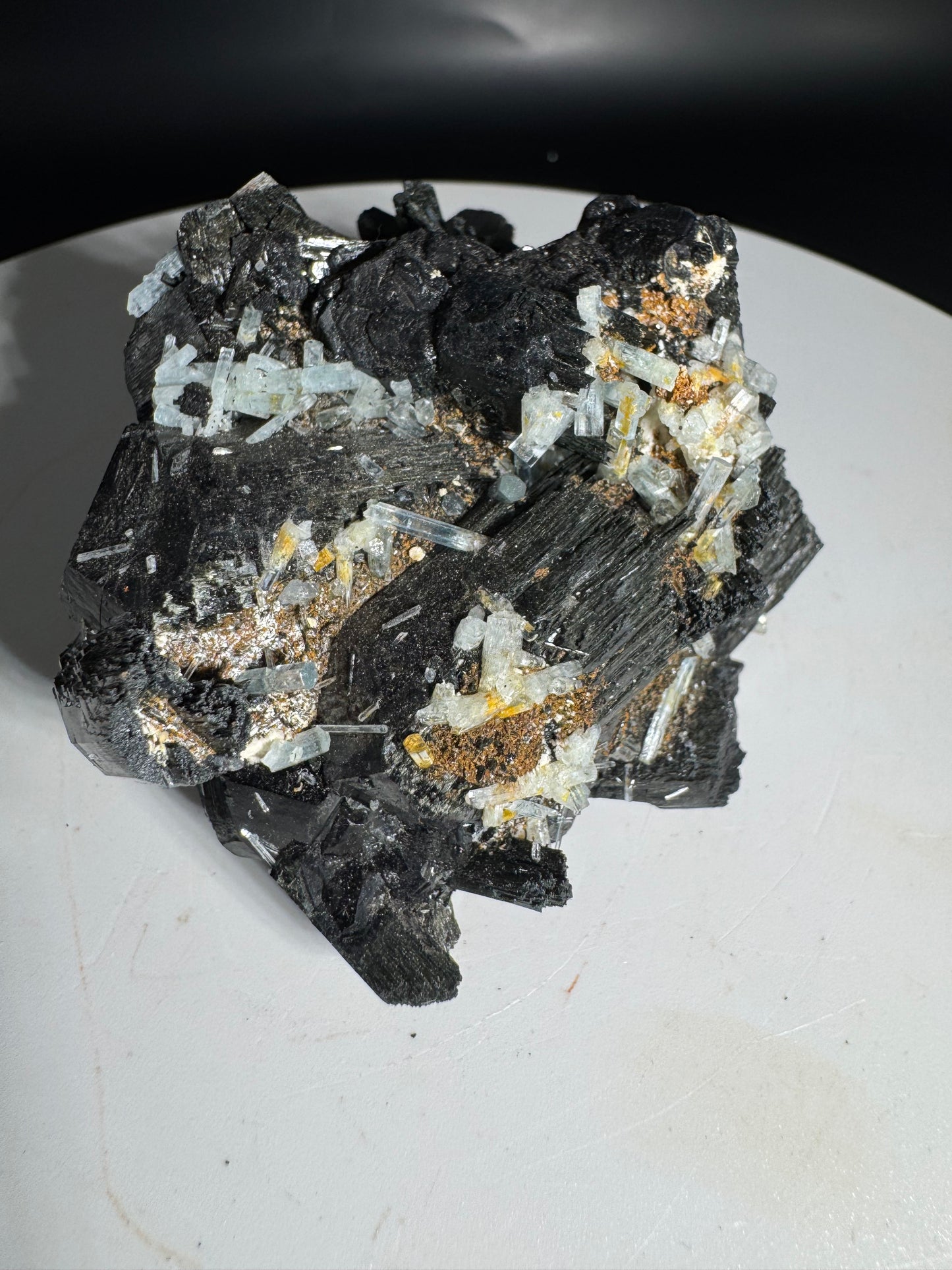 191g Natural Aquamarine Tourmaline Cluster Mineral Specimen Namibia