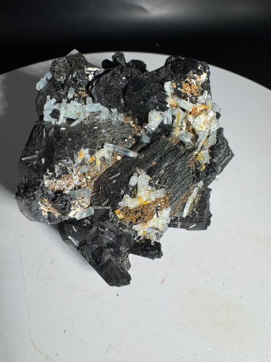 191g Natural Aquamarine Tourmaline Cluster Mineral Specimen Namibia