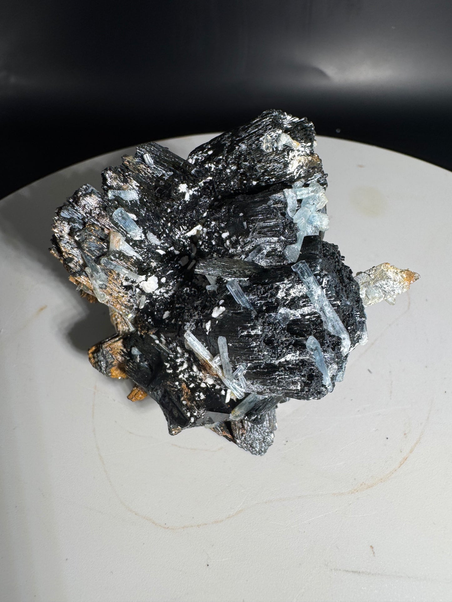 177g Natural Aquamarine Tourmaline Cluster Mineral Specimen Namibia