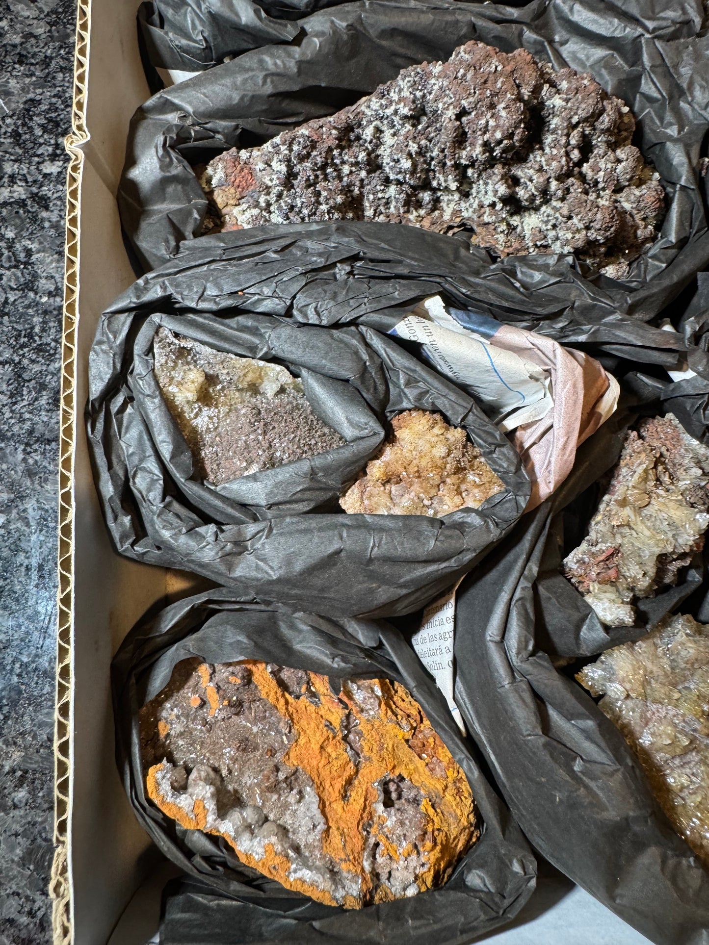 Willemite on Goethite 11 pcs Wholesale La Ojuela Mine Mapimi Durango Mex