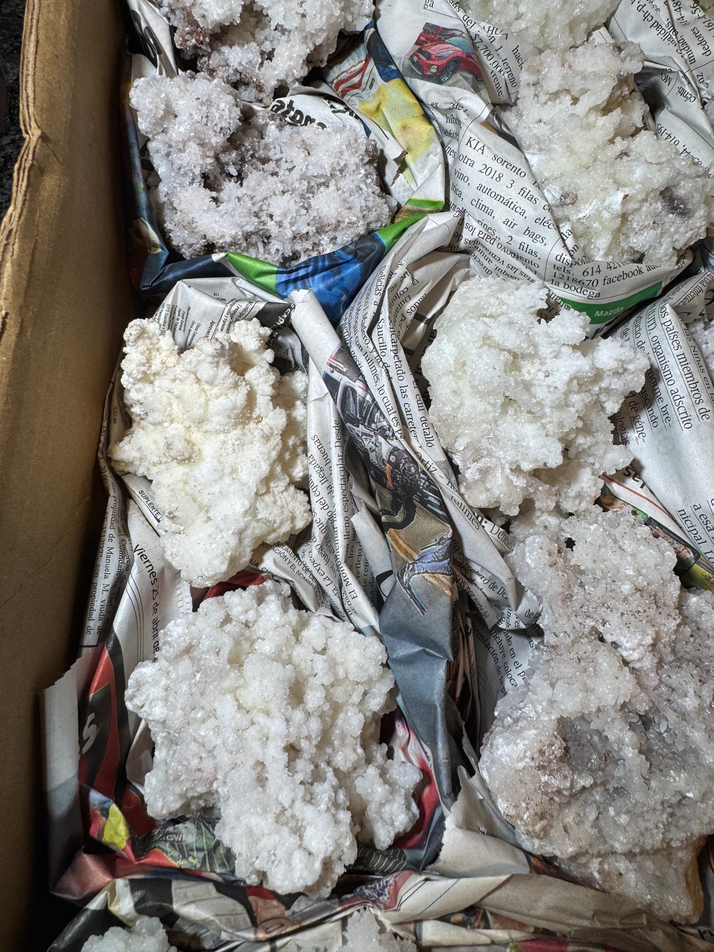 Aragonite with Adamite Wholesale Flat 15 pcs Buena Tierra mine Chihuahua Mex