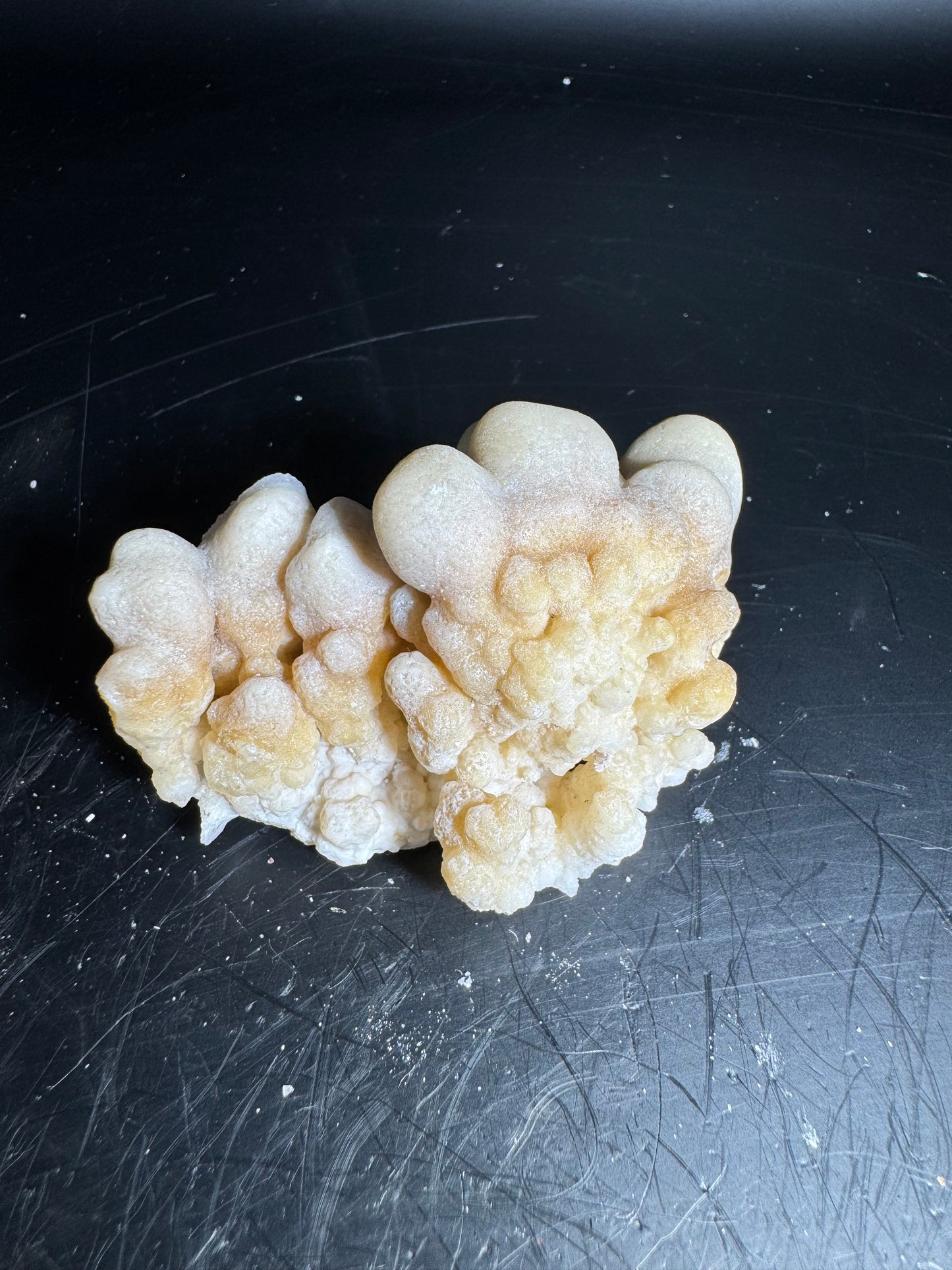 Botryoidal Honey Aragonite - Santa Eulalia, Chihuahua, Mexico 82 g