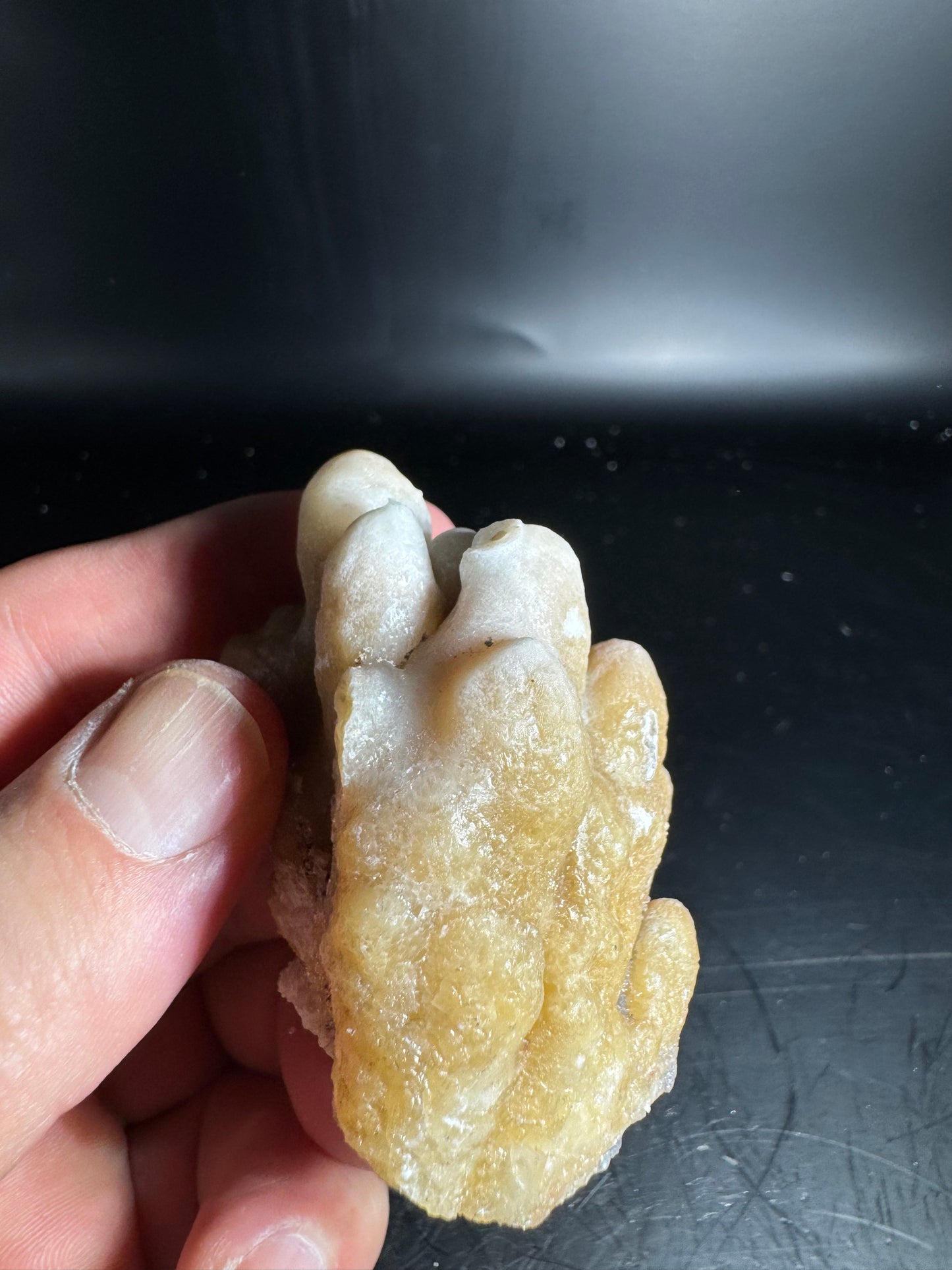 Botryoidal Honey Aragonite - Santa Eulalia, Chihuahua, Mexico 108 g