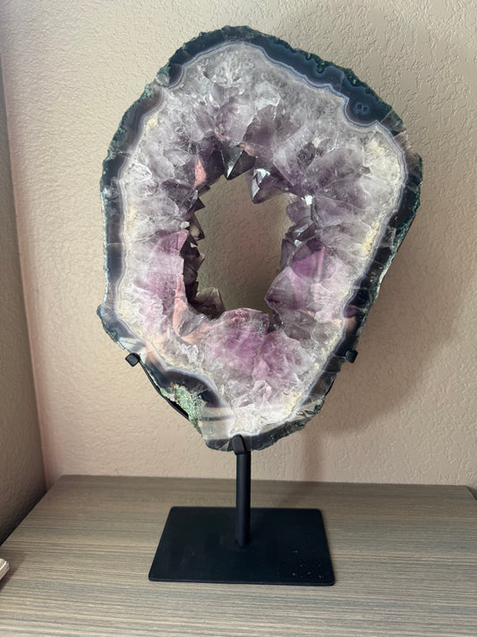 Amethyst Portal on Custom Stand from Brazil