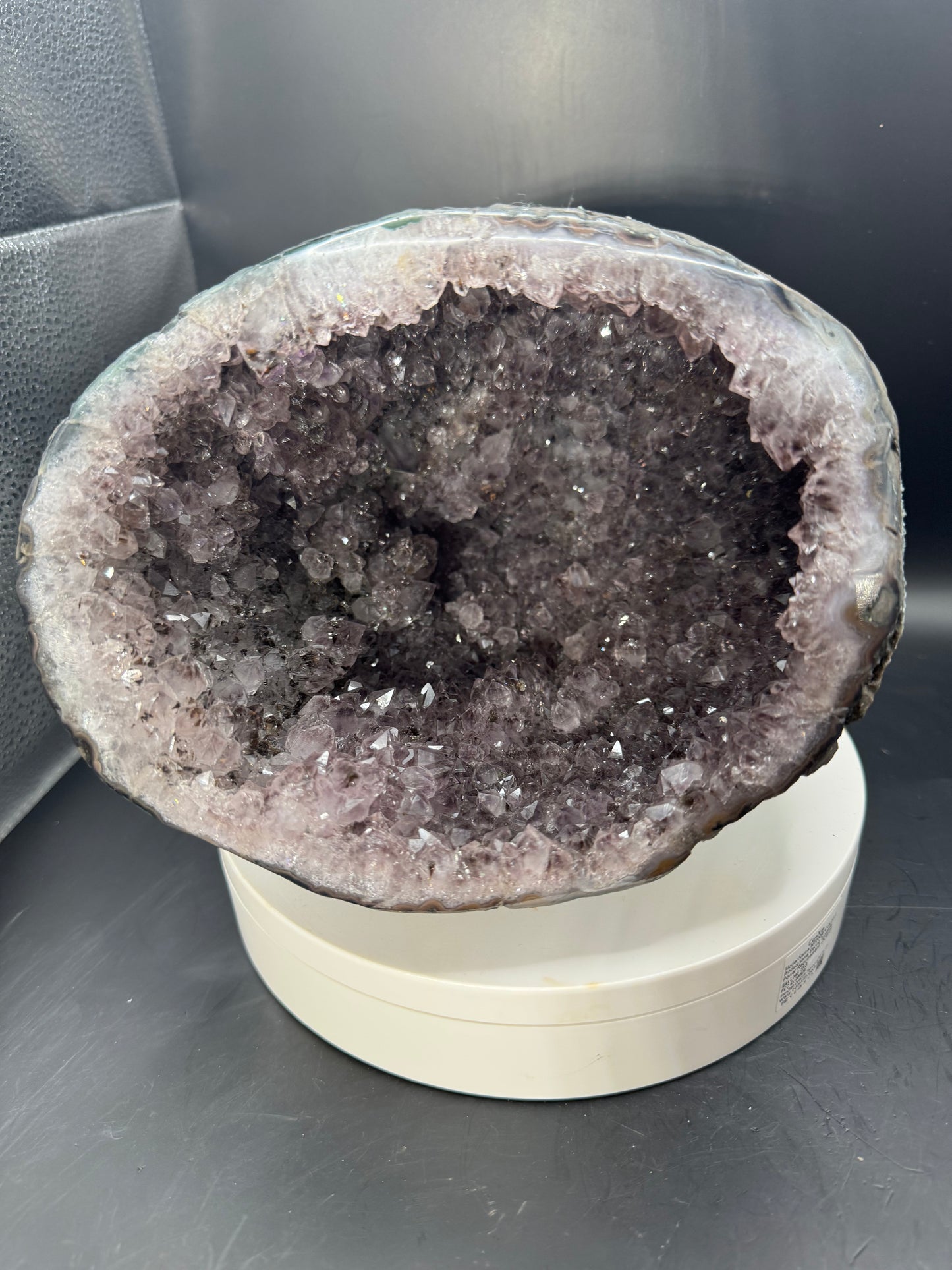 7 lb Golden Rutile Amethyst Geode from Brazil