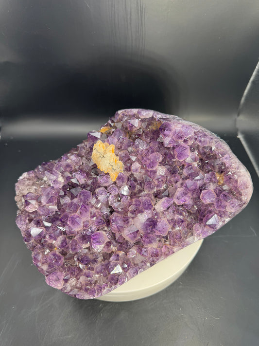 7 lb Dark Purple Amethyst with Calcite From Brazil