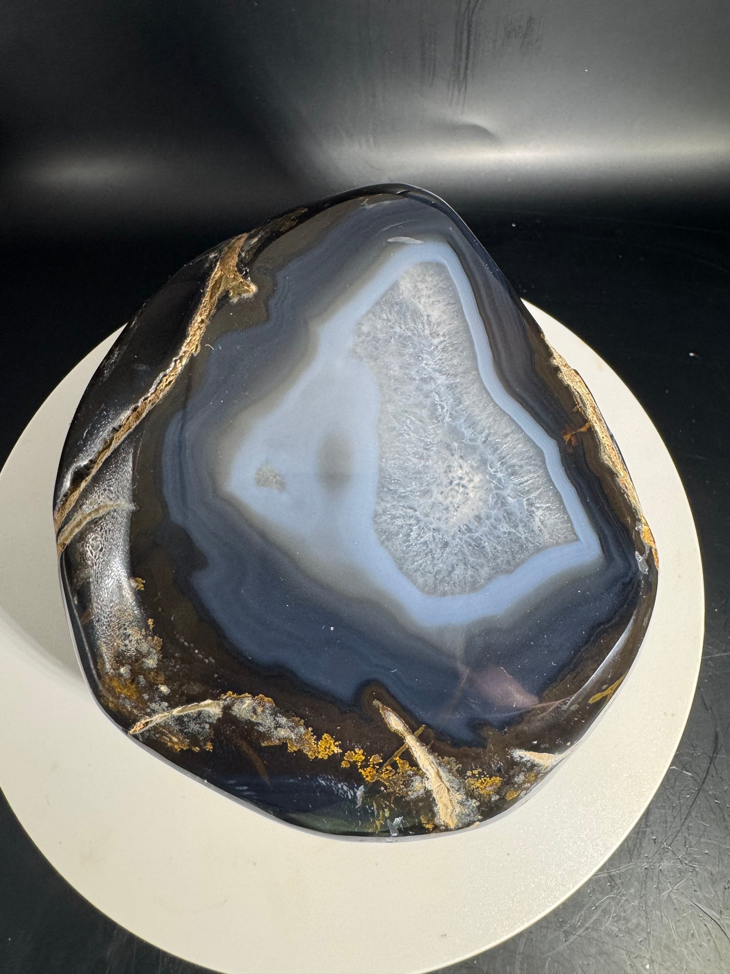 Large Enhydro banded Agate from Brazil