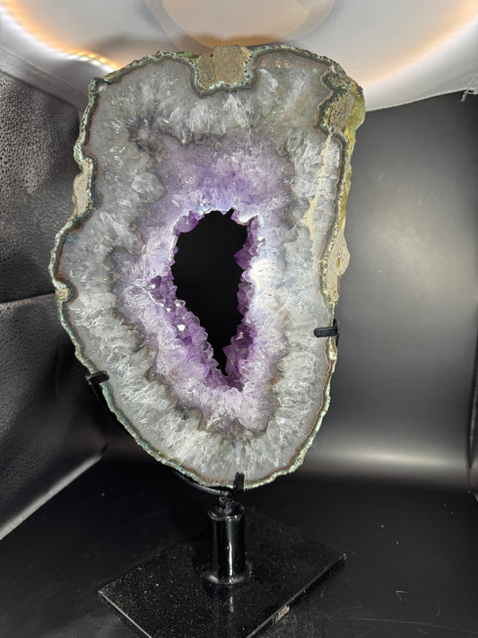 Amethyst Portal on Custom Spinning Stand from Brazil