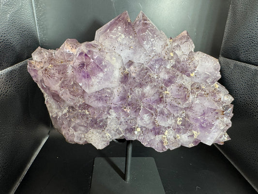 Stunning 16 lbs Amethyst Cluster covered in Golden Rutile Brazil