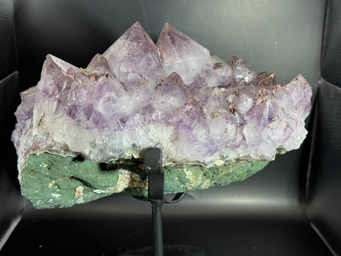 Stunning 16 lbs Amethyst Cluster covered in Golden Rutile Brazil