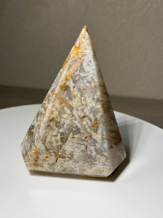 Brazilian Sagenite Agate, Diamond Shaped