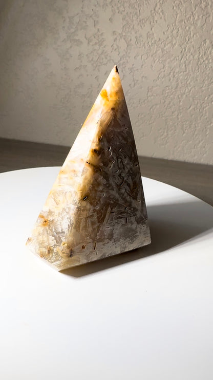 Brazilian Sagenite Agate, Diamond Shaped