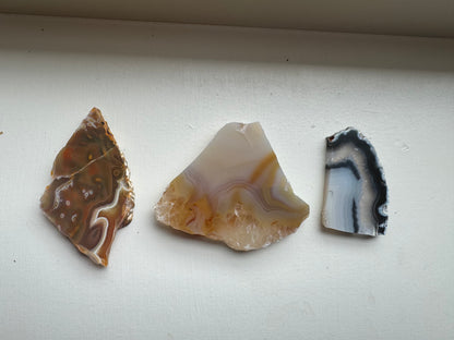 3 Agate Slabs From Brazil