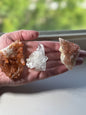 Three Brazil Crystal Cluster Lot (Clear Quartz, Tangerine, Pink Lithium)