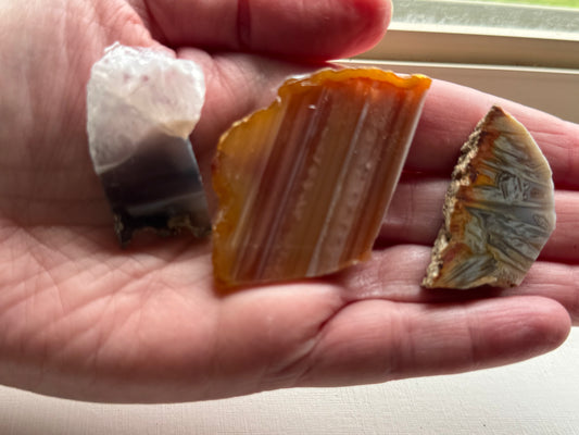 3 Agate Slabs From Brazil