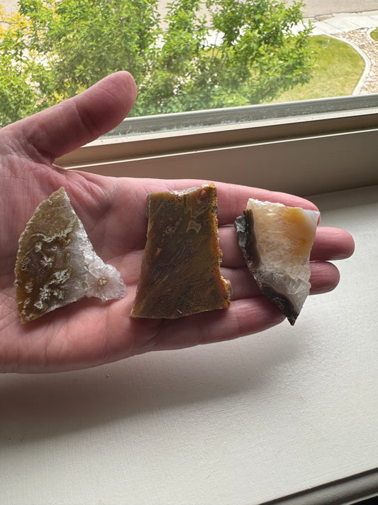3 Agate Slabs From Brazil