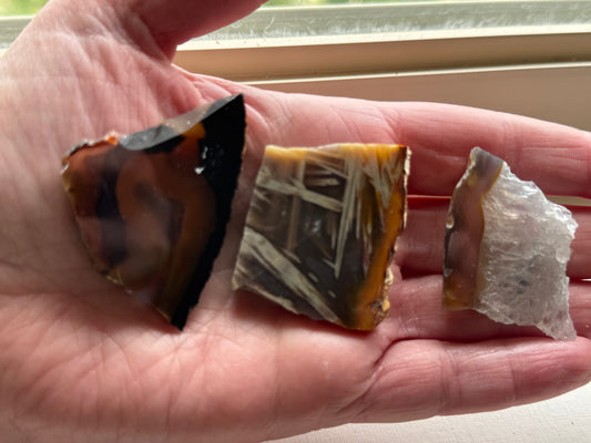 3 Agate Slabs From Brazil
