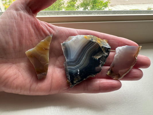 3 Agate Slabs From Brazil