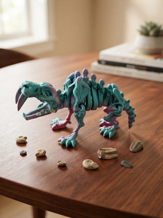 Flexi Sabertooth Skeleton Dino