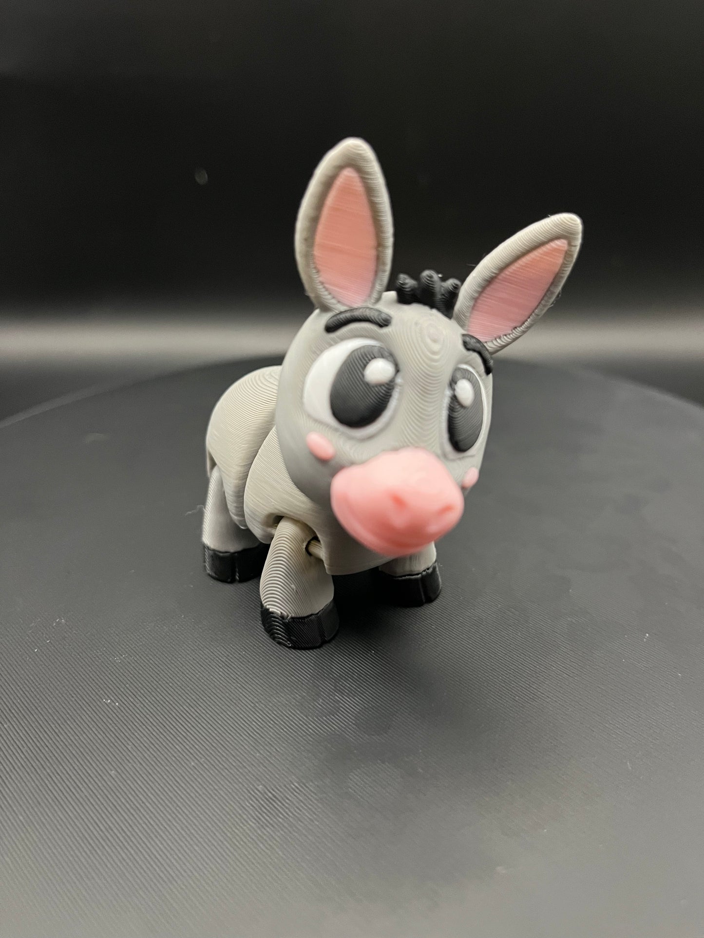 3D Printed Flexi Donkey Toy | Articulated Fidget Animal with Swivel Head | Kids Gift | Farm Animal