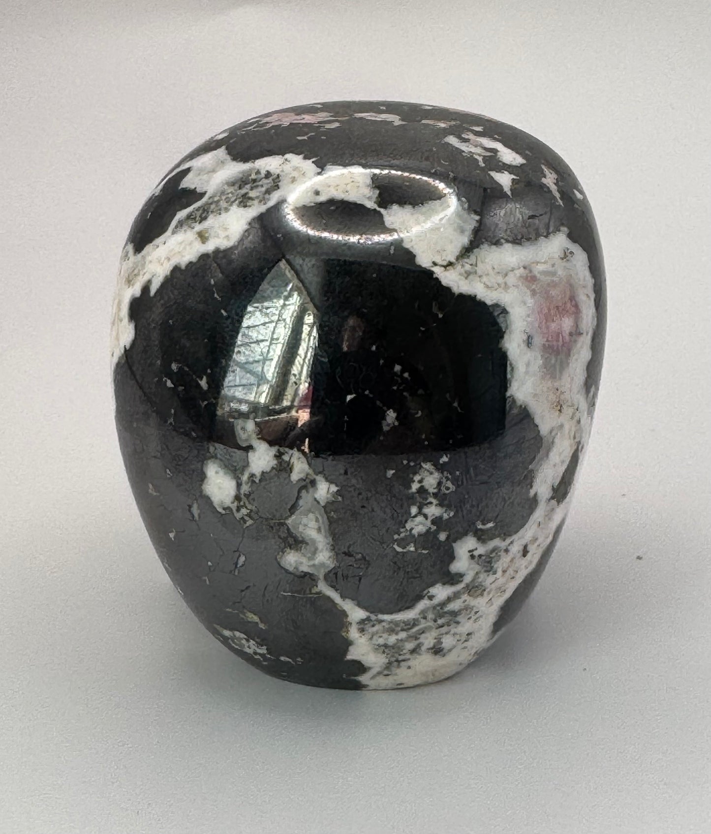 Rhodonite and Galena Skull
