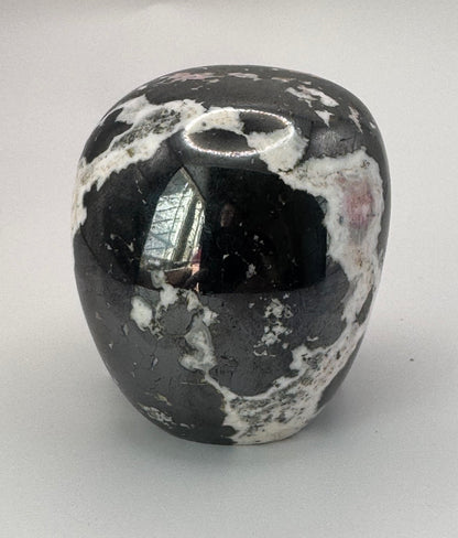 Rhodonite and Galena Skull