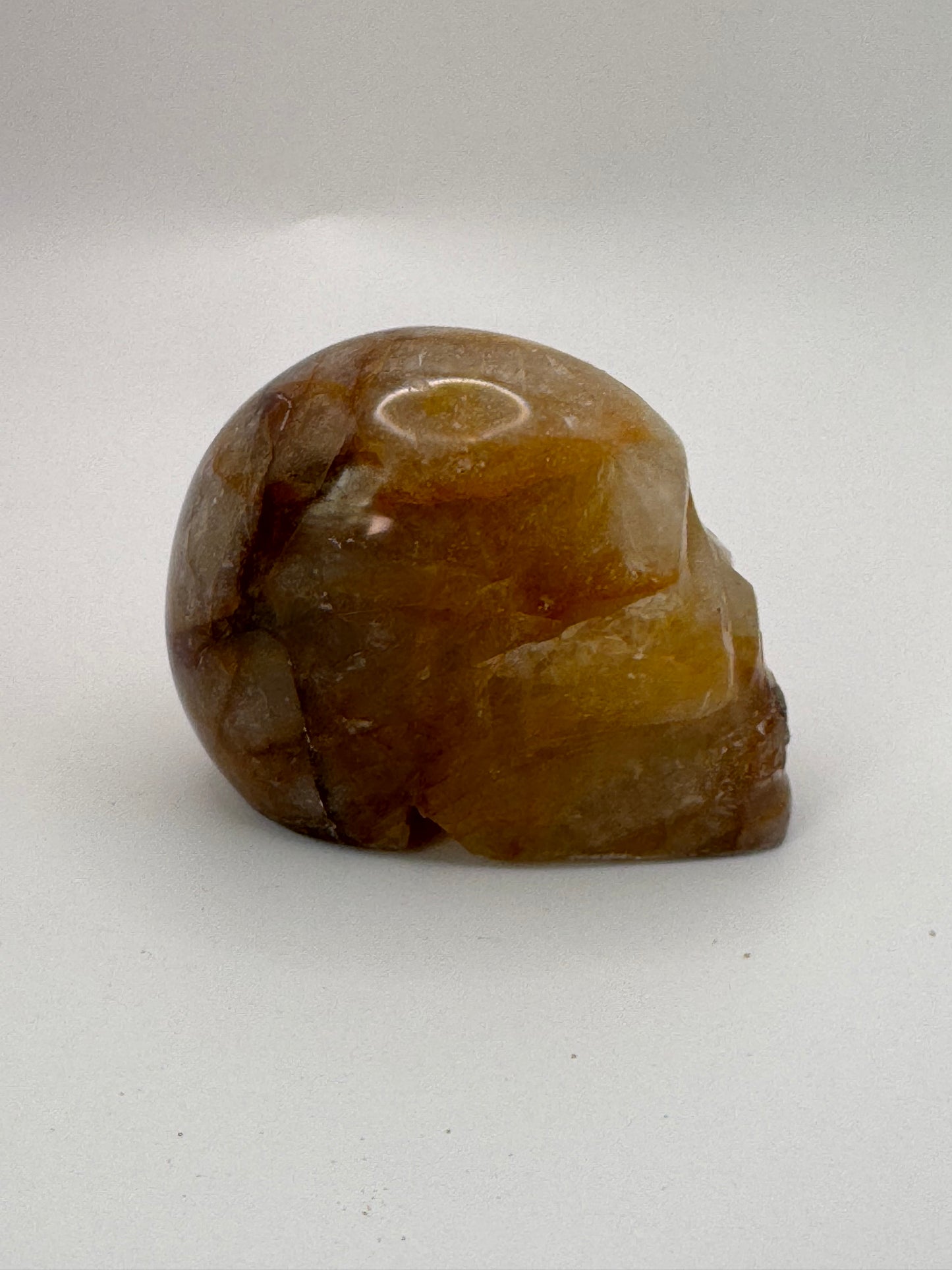Fire quartz skull