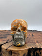 Bumble Bee Jasper Hand Carved Skull 2.5"