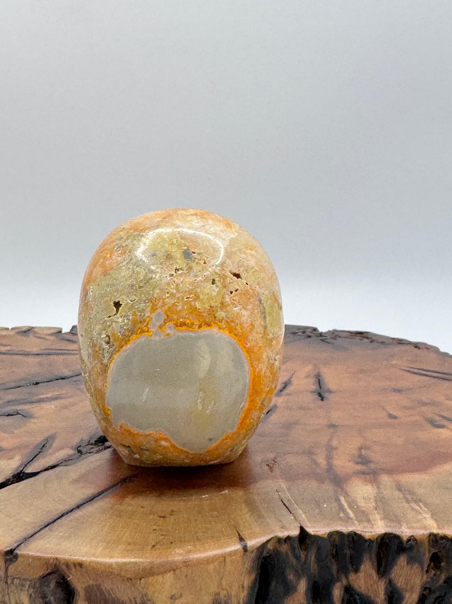 Bumble Bee Jasper Hand Carved Skull 2.5"