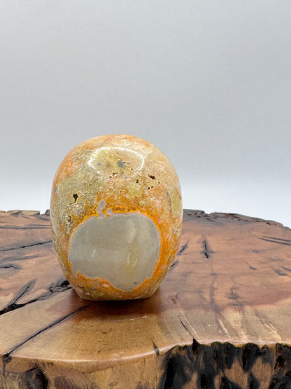 Bumble Bee Jasper Hand Carved Skull 2.5"