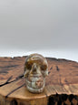 Hand Carved Agate Skull with Druzy 2"