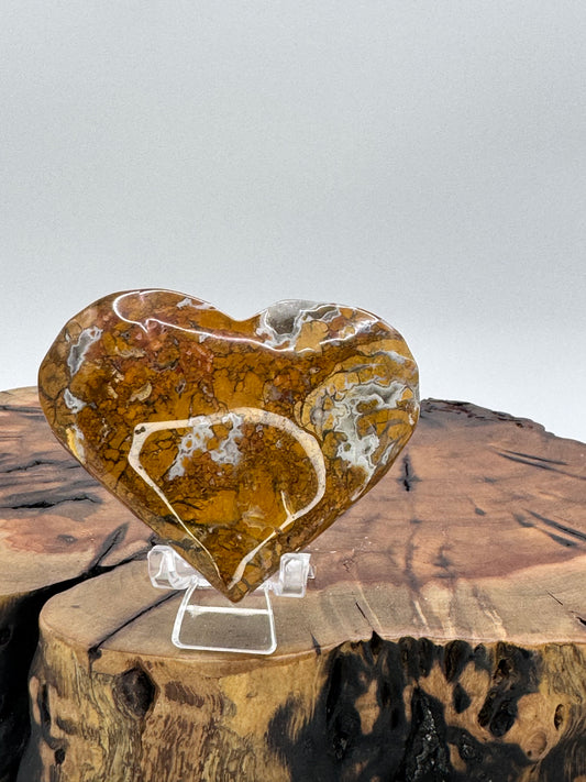 Mosaic Jasper Heart with Druzy