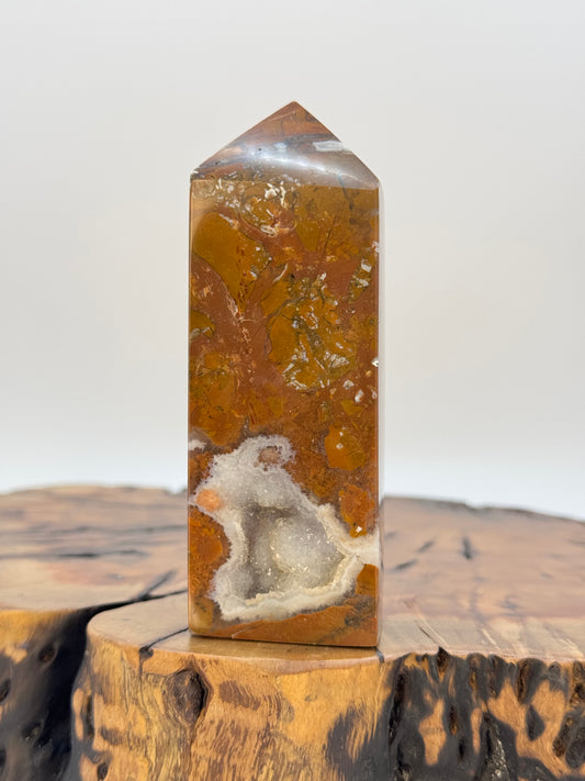 Mosaic Jasper Druzy Tower