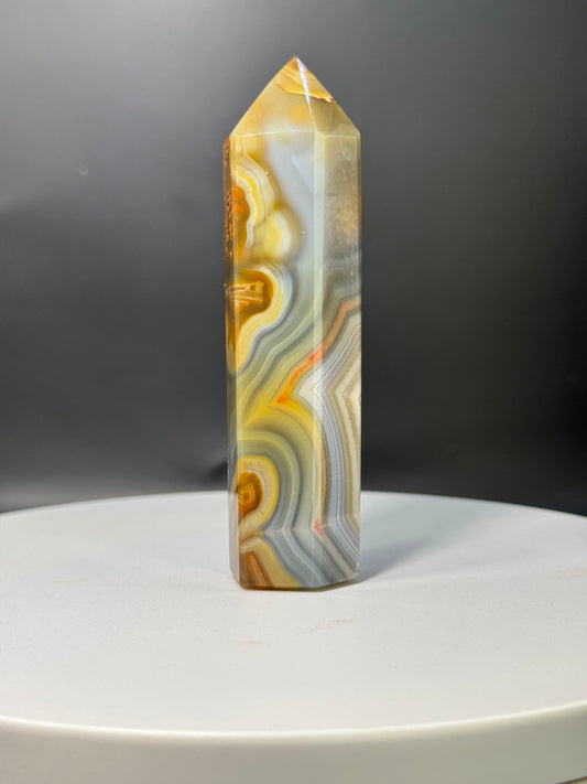 Brazilian Sagenite Agate Tower 