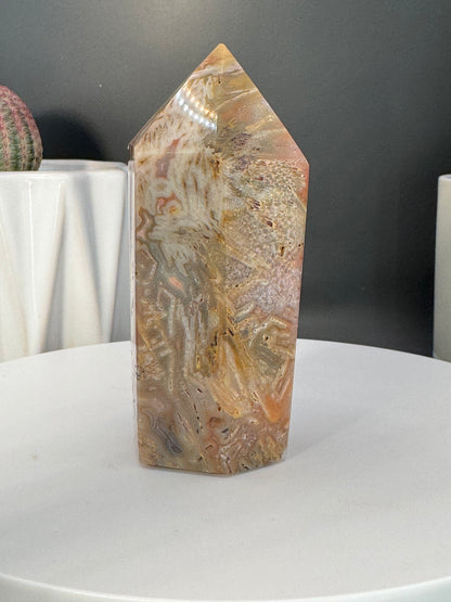 Brazilian Sagenite Agate Tower
