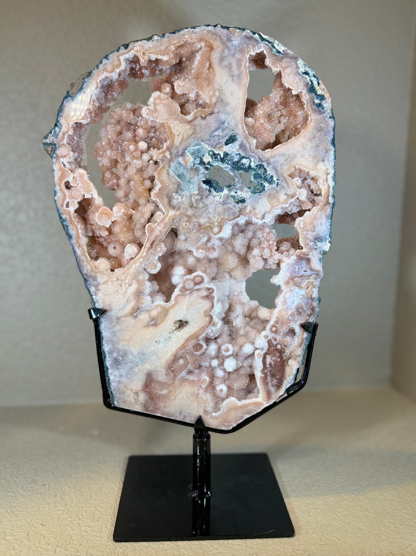 Stunning Huge Druzy Pink Amethyst Botryoidal Slab Statement Piece!