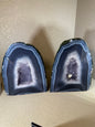 Stunning Rare Pair of Amethyst Cathedrals with Natural Back