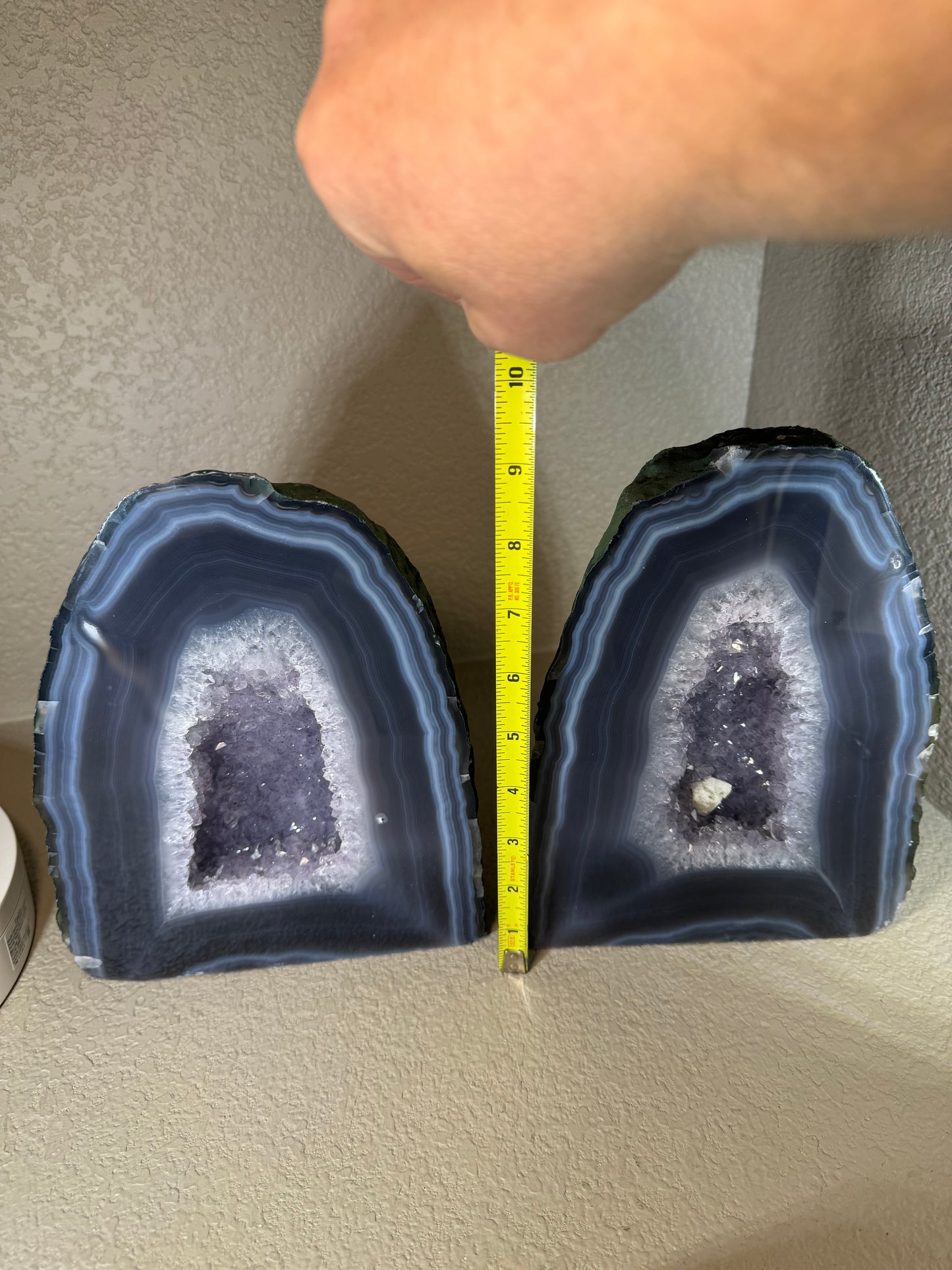 Stunning Rare Pair of Amethyst Cathedrals with Natural Back
