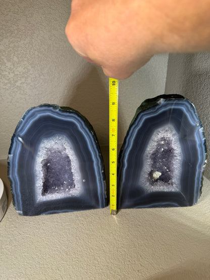 Stunning Rare Pair of Amethyst Cathedrals with Natural Back