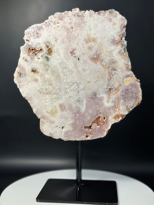 Pink Amethyst Slab on Stand from Brazil