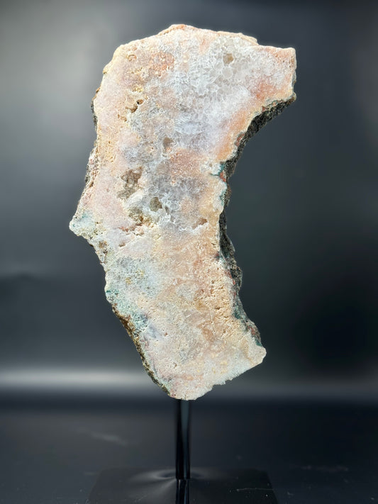 Pink Amethyst Slab on Stand from Brazil