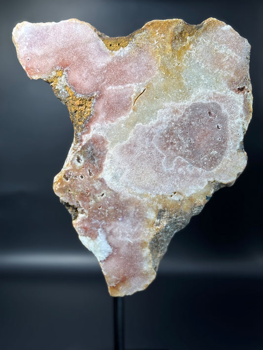 Pink Amethyst Slab on Stand from Brazil