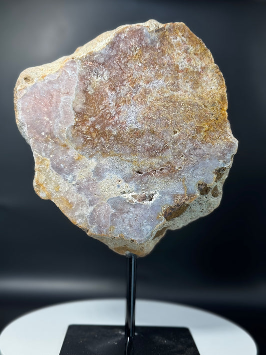 Pink Amethyst Slab on Stand from Brazil