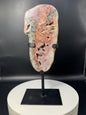 Pink Amethyst Slab on Stand from Brazil