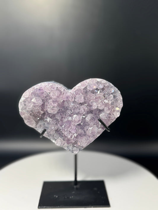 Amethyst Heart on Stand from Brazil